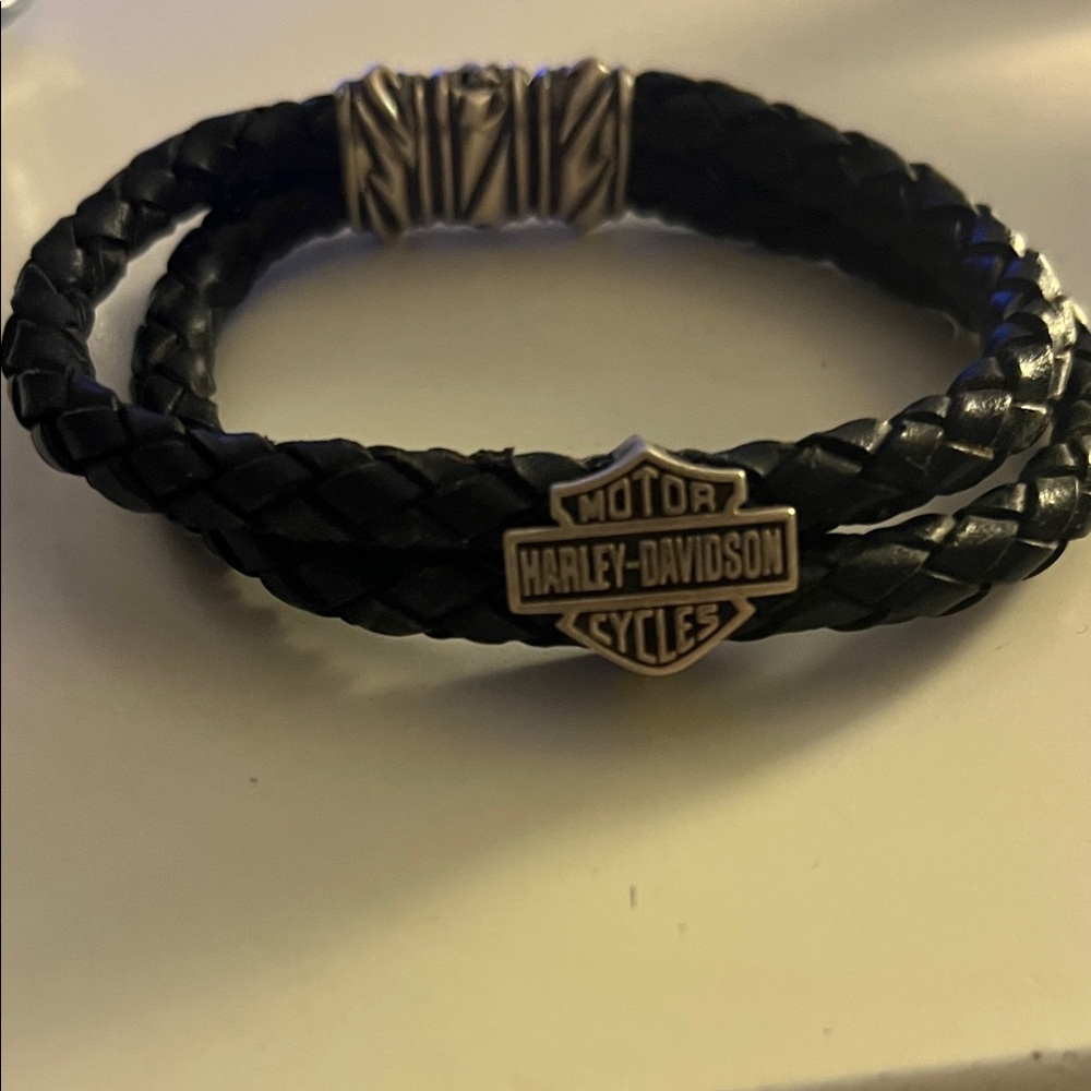 Harley-Davidson Black Double Braided Bracelet